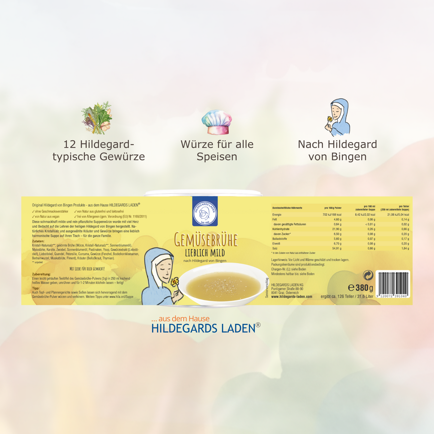 Gemüsebrühe lieblich mild 380g